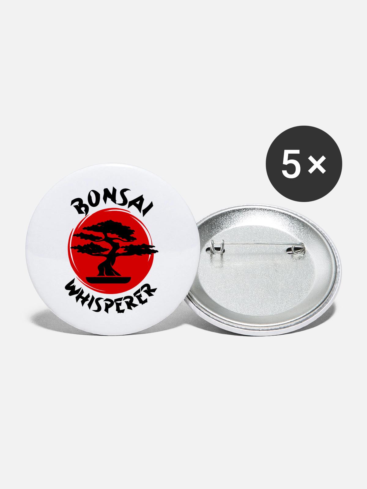 Bonsai Whisperer - Buttons large 2.2'' (5-pack) - white