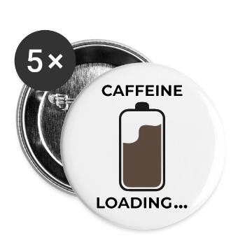 caffeine loading - Buttons large 2.2'' (5-pack) - white