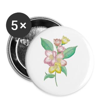 Botanical Dream - Buttons large 2.2'' (5-pack) - white