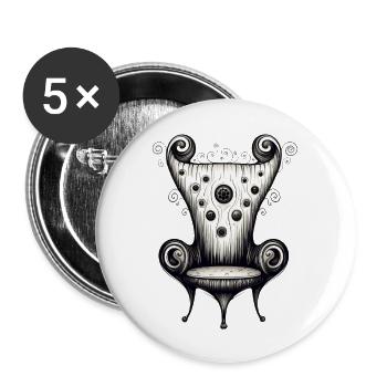 "Horror Halloween" T-Shirt- Embrace the Terrifying - Buttons large 2.2'' (5-pack) - white