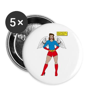 Why strive to be normal - Buttons large 2.2'' (5-pack) - white
