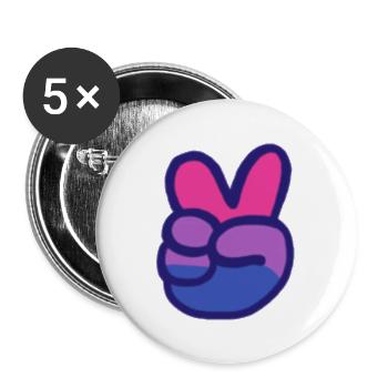 Bi Peace - Buttons large 2.2'' (5-pack) - white