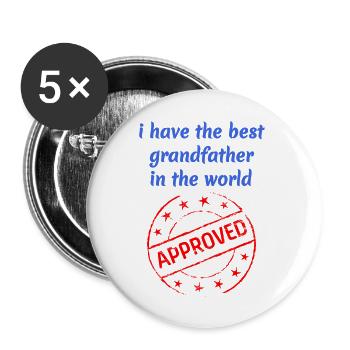 I have the best grandfather in the world - Grandad - Buttons large 2.2'' (5-pack) - white