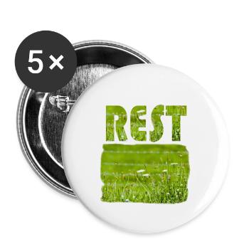 Wildflower Meadow - REST - Buttons large 2.2'' (5-pack) - white