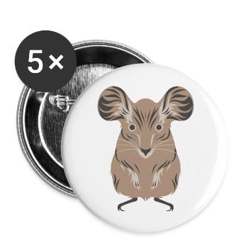 Cute Mouse - Buttons large 2.2'' (5-pack) - white