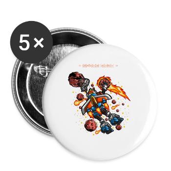 Space Rocket Robo - Buttons large 2.2'' (5-pack) - white