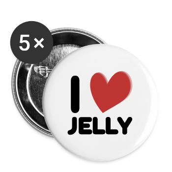 I Love Jelly - Buttons large 2.2'' (5-pack) - white