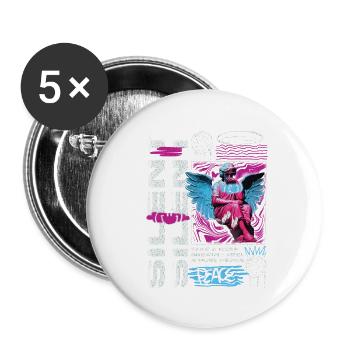 Silent Take A Deep Breath - Buttons large 2.2'' (5-pack) - white