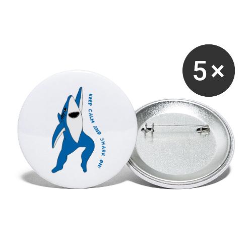 Dancing Shark - Keep Calm - Buttons large 2.2'' (5-pack)
