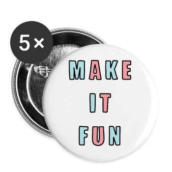 Make It Fun - Buttons large 2.2'' (5-pack) - white