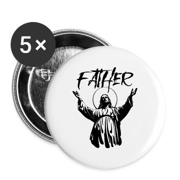 jesus - Buttons large 2.2'' (5-pack) - white