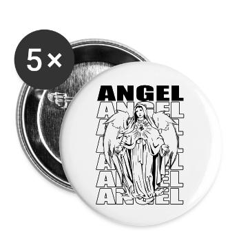 angel - Buttons large 2.2'' (5-pack) - white