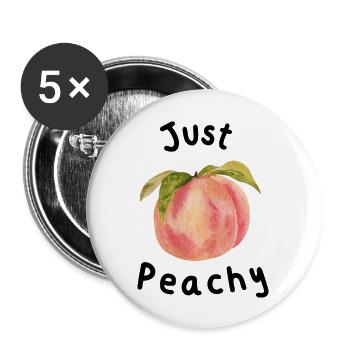 cool just peachy - Buttons large 2.2'' (5-pack) - white
