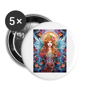 Angel Glory - Buttons large 2.2'' (5-pack) - white
