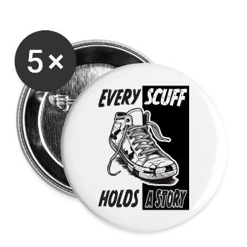 Worn out sneaker message - Buttons large 2.2'' (5-pack) - white