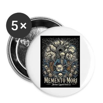 Momento Mori ☠️☠️ - Buttons large 2.2'' (5-pack) - white