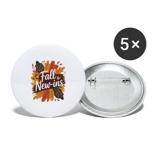 Fall New-Ins Autumn Leaves Acorn Seasonal Outfit - Buttons large 2.2'' (5-pack)