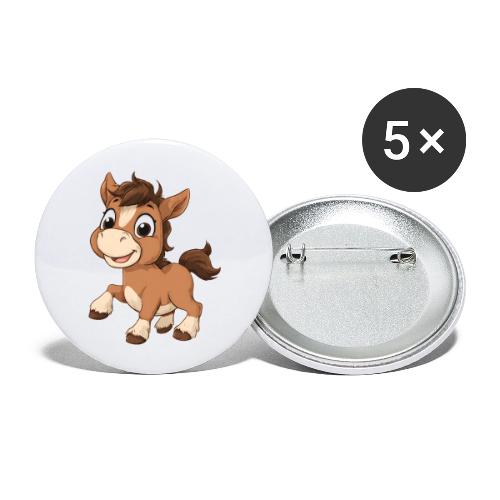 Playful Cartoon Baby Pony Full of Joy - Buttons large 2.2'' (5-pack)