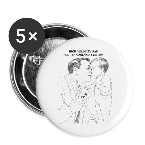 Dad Joke Blueprint T-Shirt - Buttons large 2.2'' (5-pack)