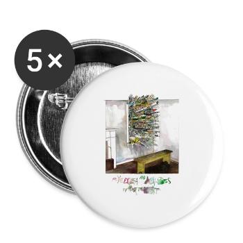 Eyedea (by the throat) - Buttons large 2.2'' (5-pack) - white