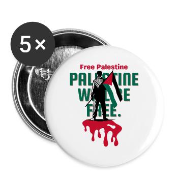 Free Palestine. - Buttons large 2.2'' (5-pack) - white
