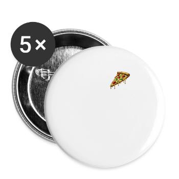 Pizza Cartoon Melting Cheese Funny Pocket Design - Buttons large 2.2'' (5-pack) - white