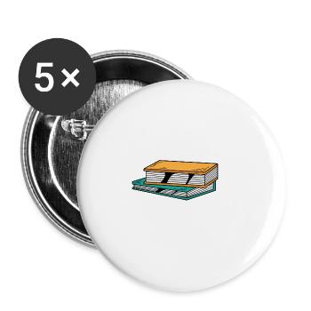 One more Chapter Booklover Gift - Buttons large 2.2'' (5-pack) - white