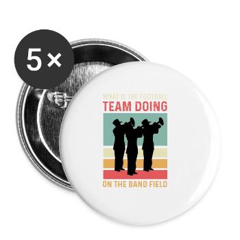 Band Field Band Member Gift - Buttons large 2.2'' (5-pack) - white