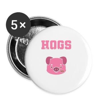 Hogs & Kisses Sweet Person Gift - Buttons large 2.2'' (5-pack) - white