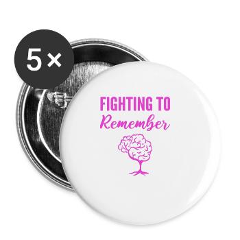 Fighting to Remember Optimistic Person Gift - Buttons large 2.2'' (5-pack) - white