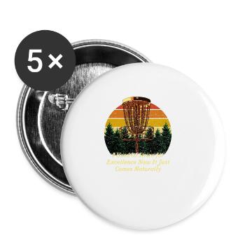 Used to Strive for Excellence Disc Golf Contest Go - Buttons large 2.2'' (5-pack) - white