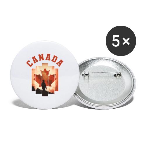 Proud Canadian Shadow - Buttons large 2.2'' (5-pack)