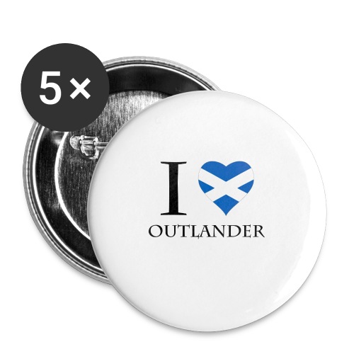 I LOVE OUTLANDER HEART - Buttons large 2.2'' (5-pack)