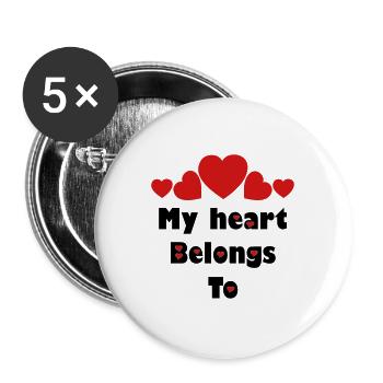 ❤️✦°•Romantic Proposal-My Heart Belongs to - Buttons large 2.2'' (5-pack) - white