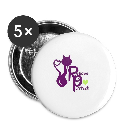 Rescue Purrfect Classic Logo - Buttons large 2.2'' (5-pack)