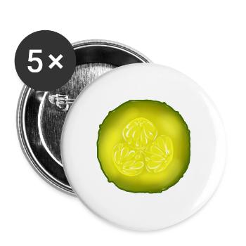 Pickle Slice - Buttons large 2.2'' (5-pack) - white