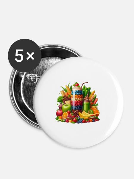 Summer, - Buttons large 2.2'' (5-pack) - white