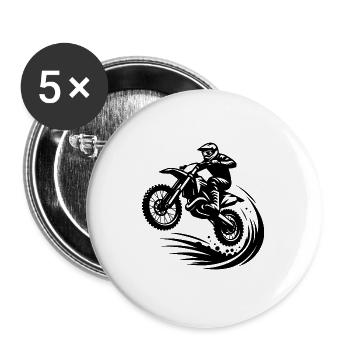 Off-road Machine In Jump Hobby Motorsport - Buttons large 2.2'' (5-pack) - white