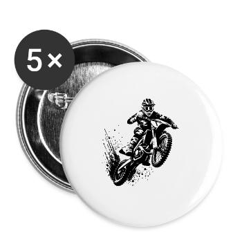 Off-road Machine In Jump Motorsport Hobby - Buttons large 2.2'' (5-pack) - white