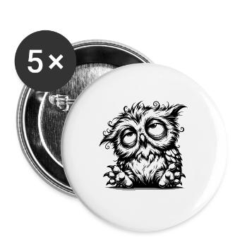 Owl Dark Circles? My Natural Accessories - Buttons large 2.2'' (5-pack) - white