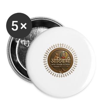 Adivasi Real Owner Of India Pending - Buttons large 2.2'' (5-pack) - white