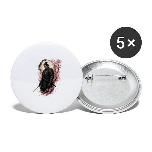 Samurai cherry blossoms - Buttons large 2.2'' (5-pack)