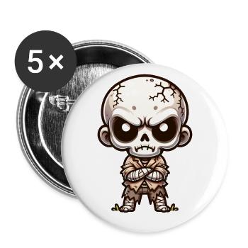 Grumpy Skeleton Kid – Creepy Cute Undead Attitude - Buttons large 2.2'' (5-pack) - white