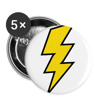 Lightning Bolt Pop Art - Buttons large 2.2'' (5-pack) - white