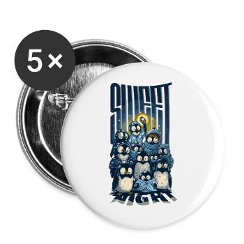Penguin Pajama Party - Buttons large 2.2'' (5-pack) - white