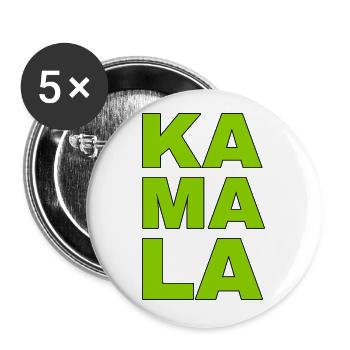 Bold KAMALA letters for Kamala Harris supporters - Buttons large 2.2'' (5-pack) - white