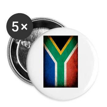 South Africa Flag - Buttons large 2.2'' (5-pack) - white