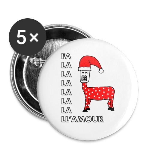 Christmas llama. - Buttons large 2.2'' (5-pack)