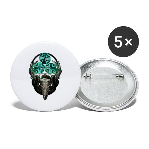 The Antlered Crown (White Text) - Buttons large 2.2'' (5-pack)
