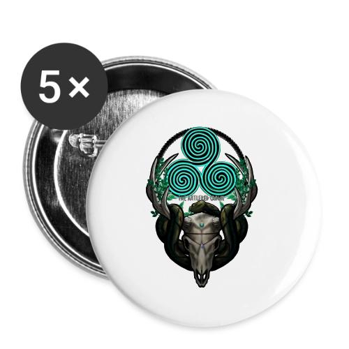 The Antlered Crown (White Text) - Buttons large 2.2'' (5-pack)